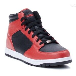 FUBU-Men's-Heritage Basketball-High-Top-Sneakers-Red-Black-Size 7 - NWT